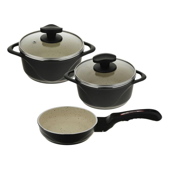 سرویس پخت و پز 5 پارچه عروس مدل ویکتوریا مدل DMo-0105 Aroos Victoria DMo-0105 Cookware Set 5 Pcs